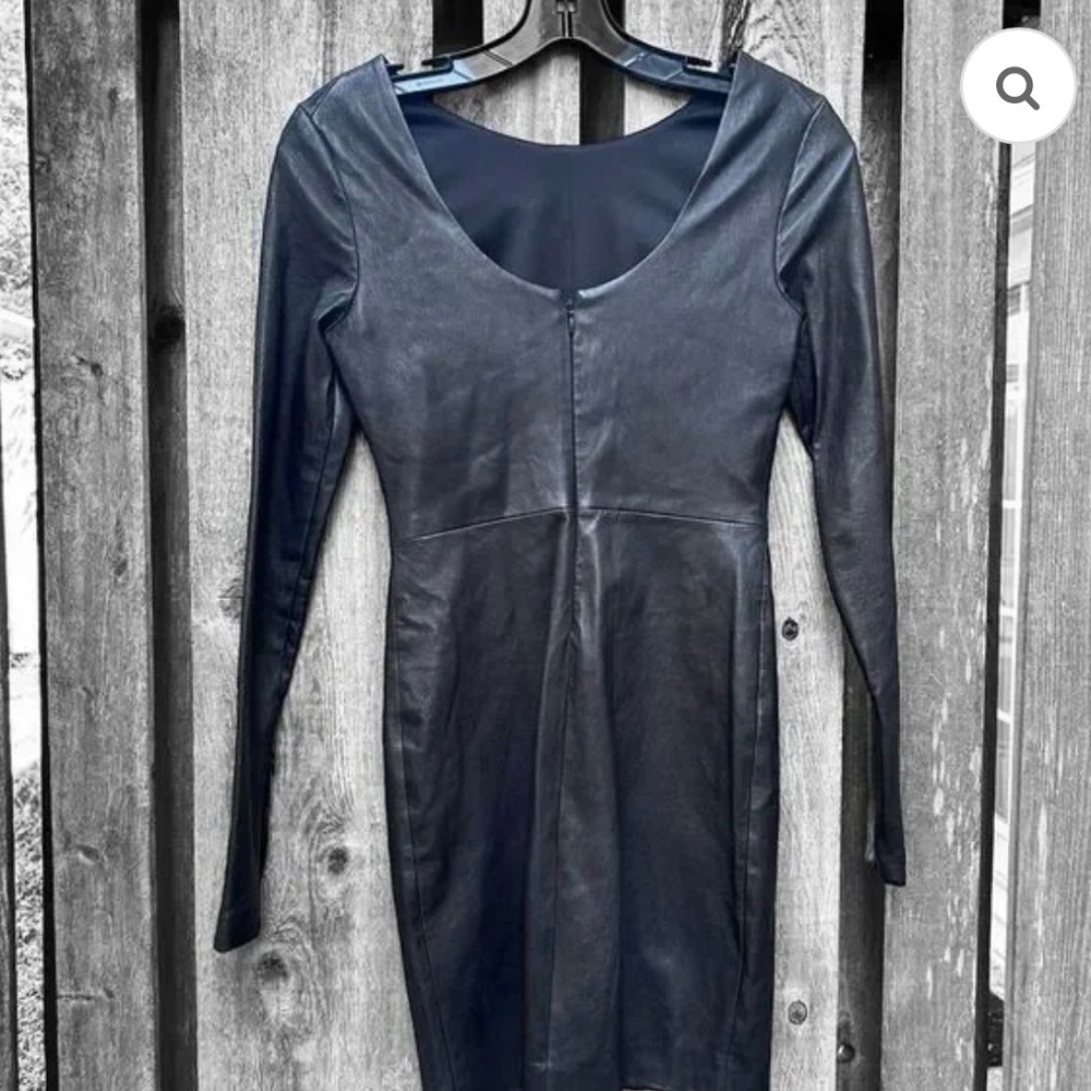 Roberto Rodriguez genuine black leather minidress - Picture 3 of 4